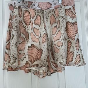 ADRIENNE snake wing shorts. NWOT